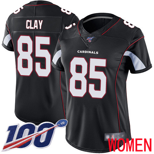 Arizona Cardinals Limited Black Women Charles Clay Alternate Jersey NFL Football #85 100th Season Vapor Untouchable
